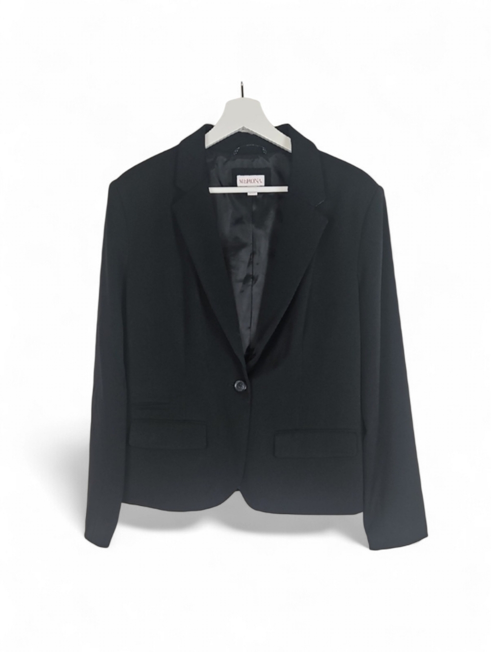 Women's Black Blazer Jacket Work Suit Jacket Fully Lined Merona Size 12